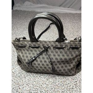 Dooney & Bourke Women's Large Gray Monogram Tassel Tote Handbag​​